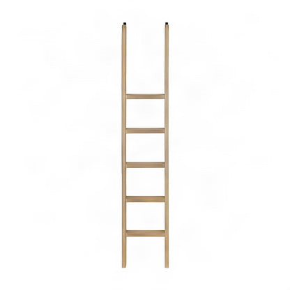 Solid Wood Blanket Ladder Shelf and Decorative Quilt Rack Stand, Brown