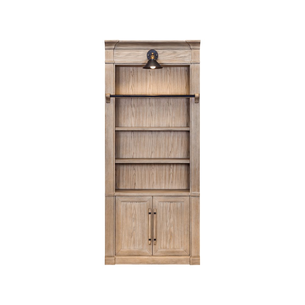 Contemporary 8' Tall Wood Bookcase, Storage Organizer, Display Shelf, Brown