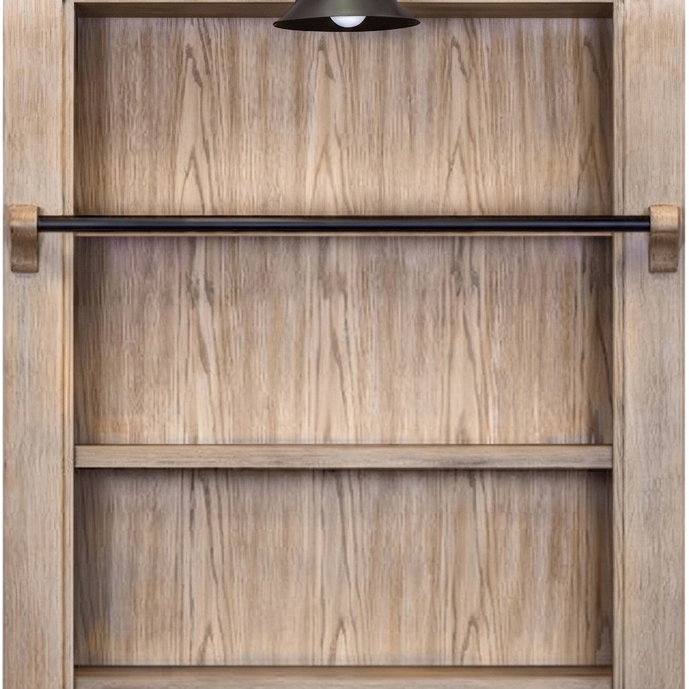 Wood Tall Bookshelf Set of 2 with Ladder Rail Storage Shelves, Brown