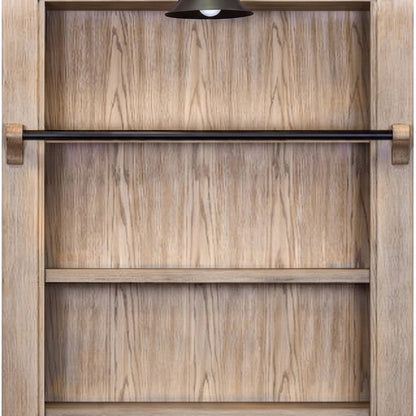 Wood Tall Bookshelf Set of 2 with Ladder Rail Storage Shelves, Brown