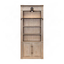 Contemporary Wood Tall Bookcase with Open Display Storage Shelves, Brown