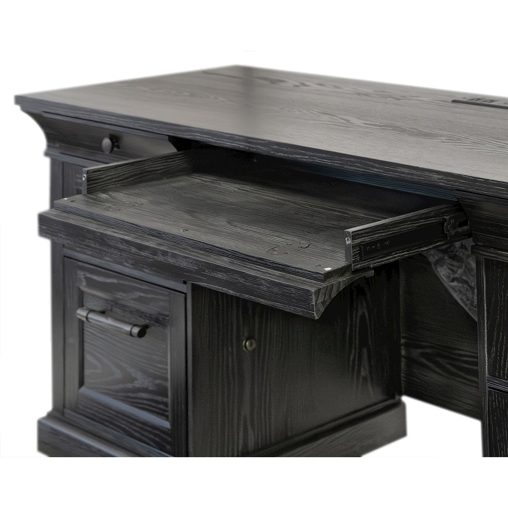 Traditional Wood Double Pedestal Desk, Executive Desk, Office Table