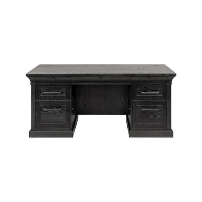 Traditional Wood Double Pedestal Desk, Executive Desk, Office Table