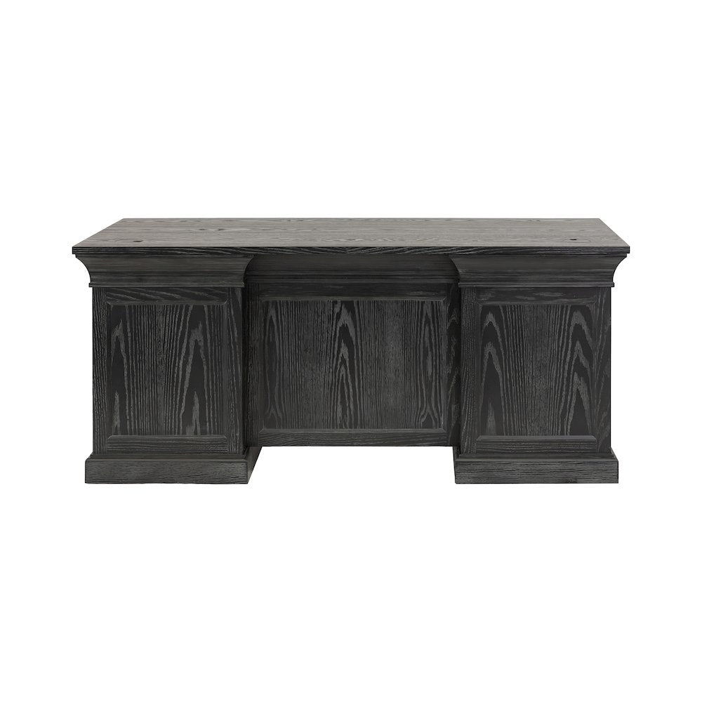 Traditional Wood Double Pedestal Desk, Executive Desk, Office Table