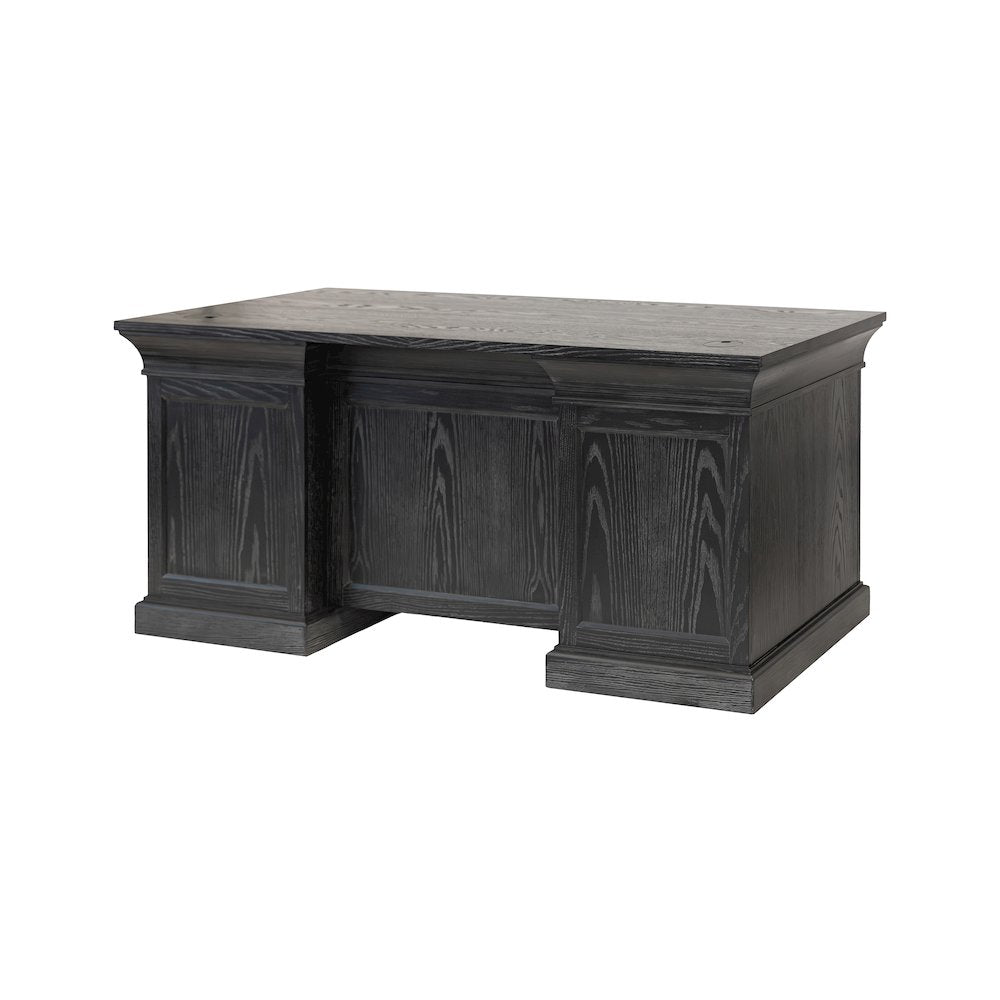 Traditional Wood Double Pedestal Desk, Executive Desk, Office Table