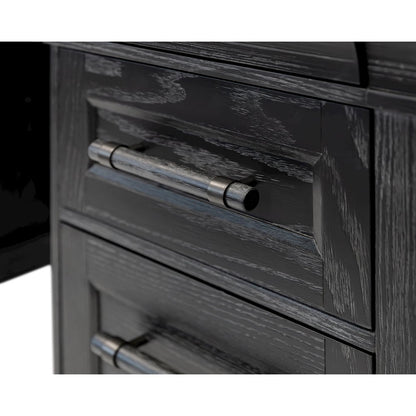 Traditional Wood Double Pedestal Desk, Executive Desk, Office Table