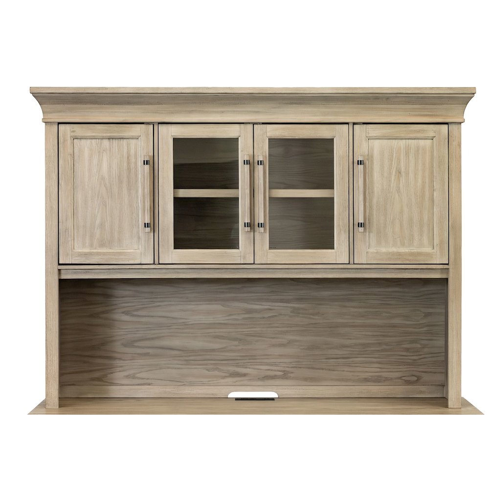 Traditional Wood Executive Hutch With Doors, Office Storage