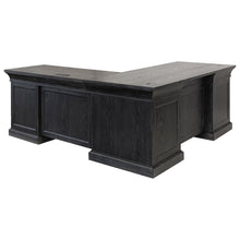 Traditional Executive Wood Double Pedestal L-Desk, Corner Desk, Office Table