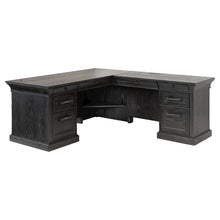 Traditional Executive Wood Double Pedestal L-Desk, Corner Desk, Office Table