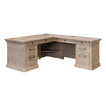 Traditional Executive Wood Double Pedestal L-Desk, Corner Desk, Office Table