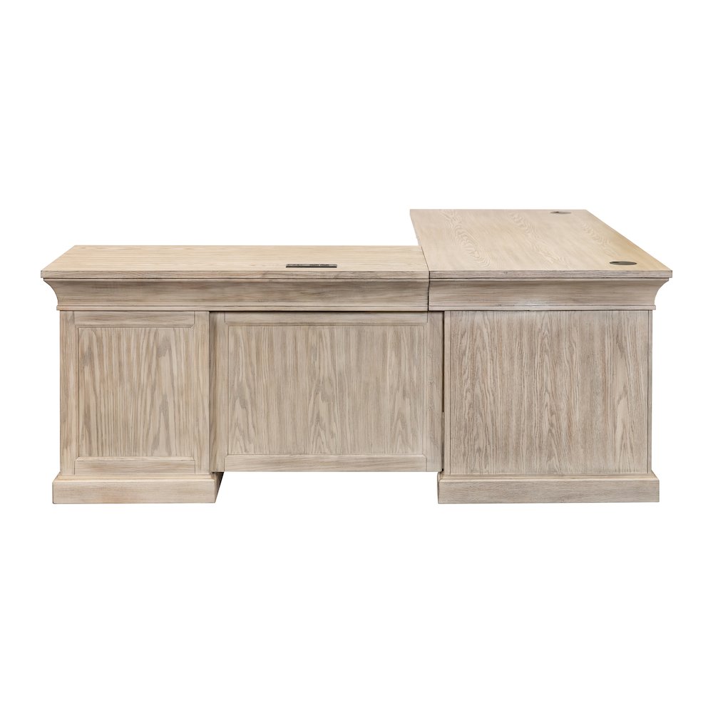 Traditional Executive Wood Double Pedestal L-Desk, Corner Desk, Office Table