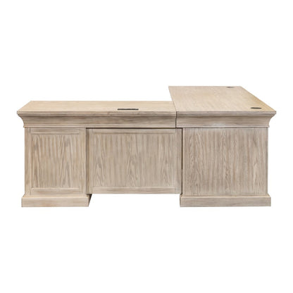 Traditional Executive Wood Double Pedestal L-Desk, Corner Desk, Office Table