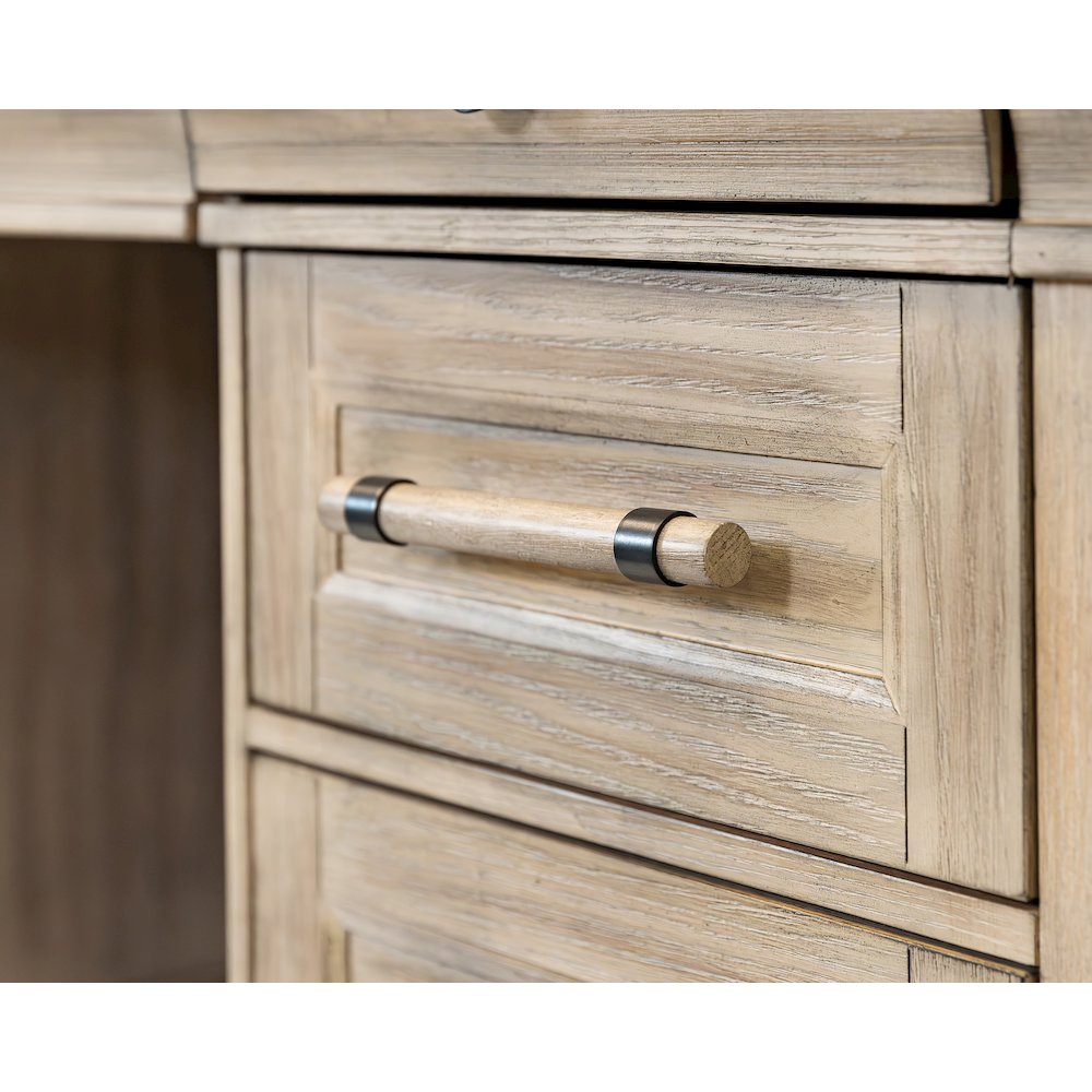 Traditional Wood Executive Desk, Storage Office Credenza