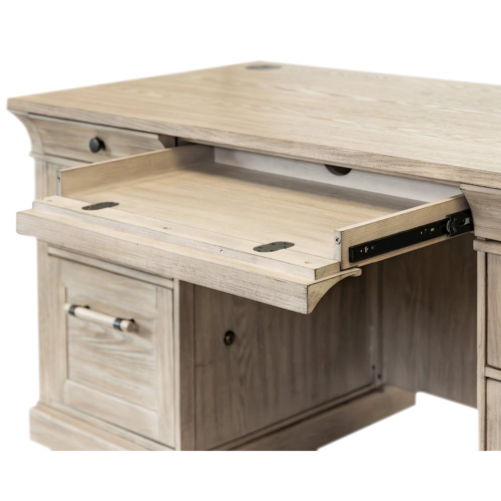 Traditional Wood Executive Desk, Storage Office Credenza