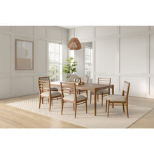 Lachlan Two Wood Modern Slat Back Chairs, Brown