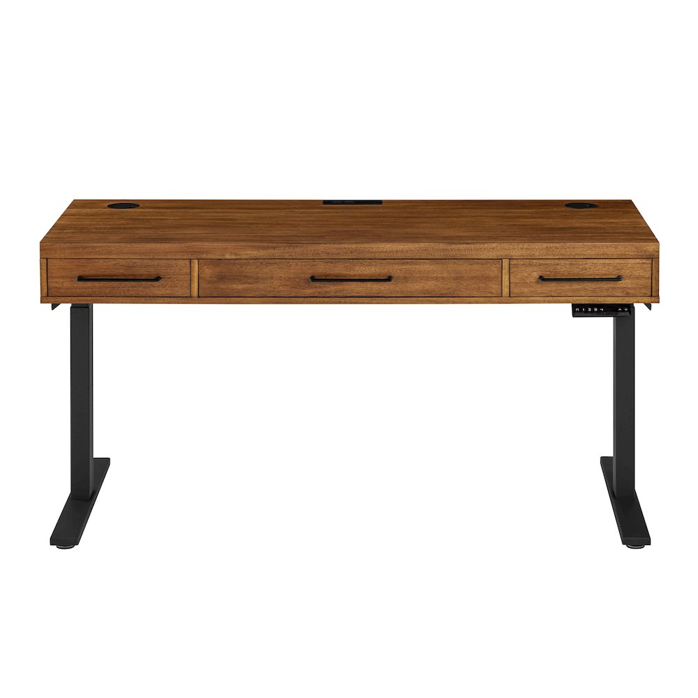 Avery Modern Electric Sit/Stand Desk, Rich Medium Brown