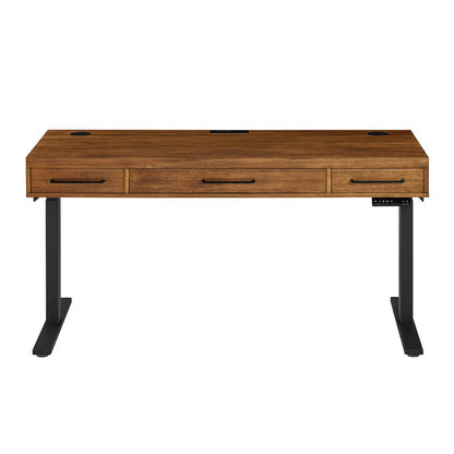 Avery Modern Electric Sit/Stand Desk, Rich Medium Brown