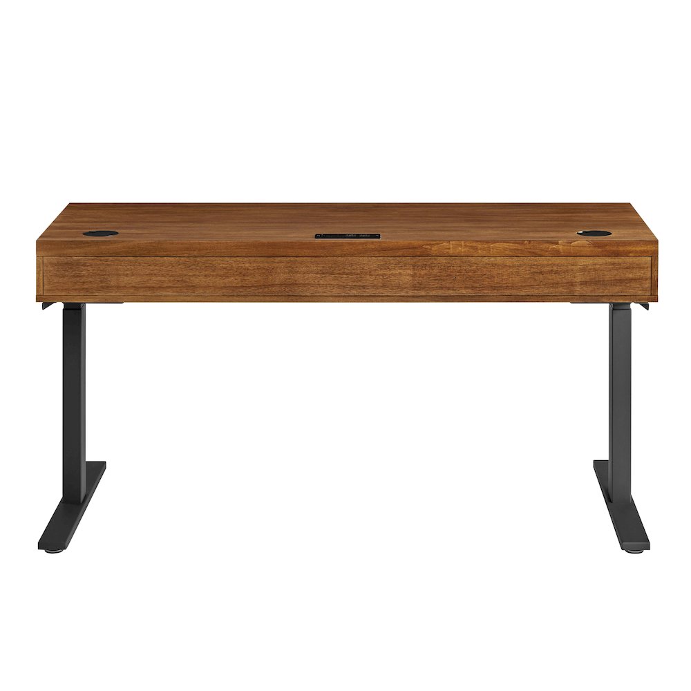 Avery Modern Electric Sit/Stand Desk, Rich Medium Brown