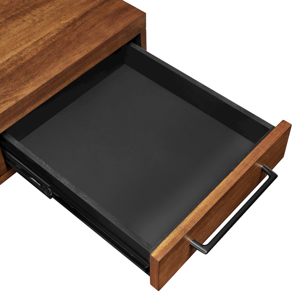 Avery Modern Electric Sit/Stand Desk, Rich Medium Brown