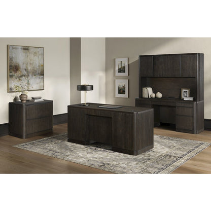Tulane Wood Lateral File With Legal/Letter File Drawer, Brown