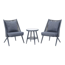 Chauncy Aluminum 3-Piece Outdoor Bistro Set in Gray