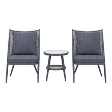 Chauncy Aluminum 3-Piece Outdoor Bistro Set in Gray
