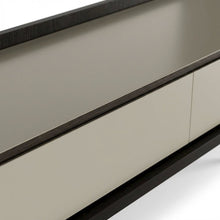 Modern Beige Walnut TV Stand with Engineered Wood Construction