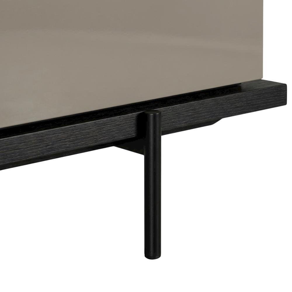 Modern Beige Walnut TV Stand with Engineered Wood Construction
