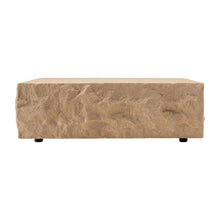 Beige Square Coffee Table with Fiberglass Construction and Modern Design