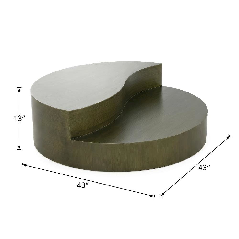 Gray Iron Coffee Table with Modern Design and Durable Construction