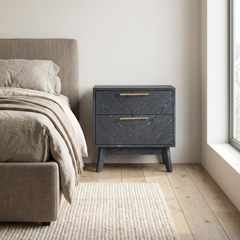 Modern Grey Ash Nightstand with Sleek Design for Bedroom Essentials