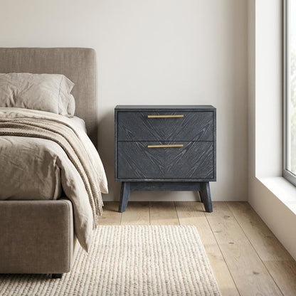 Modern Grey Ash Nightstand with Sleek Design for Bedroom Essentials