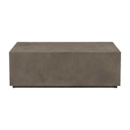 Gray Concrete Coffee Table with Modern Design and Durable Solid Construction