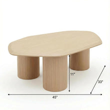 Veneer Coffee Table in White Oak with Solid and Manufactured Wood Construction