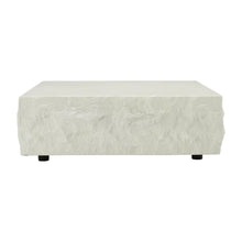 White Fiberglass Square Coffee Table with Modern Minimalist Design