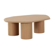 Veneer Coffee Table in White Oak with Solid and Manufactured Wood Construction