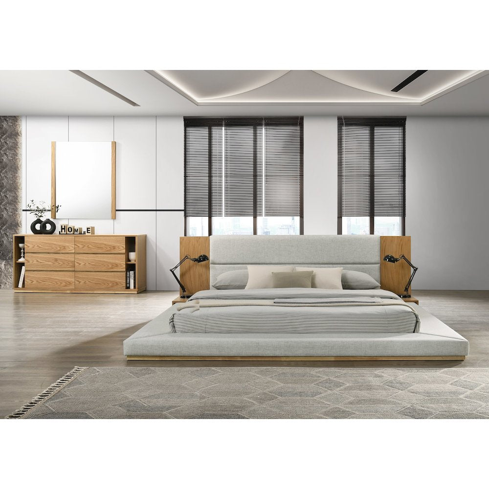 Nova Domus Jagger - California King Modern Natural and Oak Bed