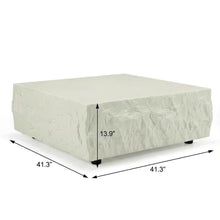 White Fiberglass Square Coffee Table with Modern Minimalist Design