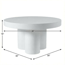 White Concrete Coffee Table with Modern Design and Durable Construction