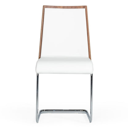 Morgan - Modern White and Walnut Dining Chair (Set of 2)