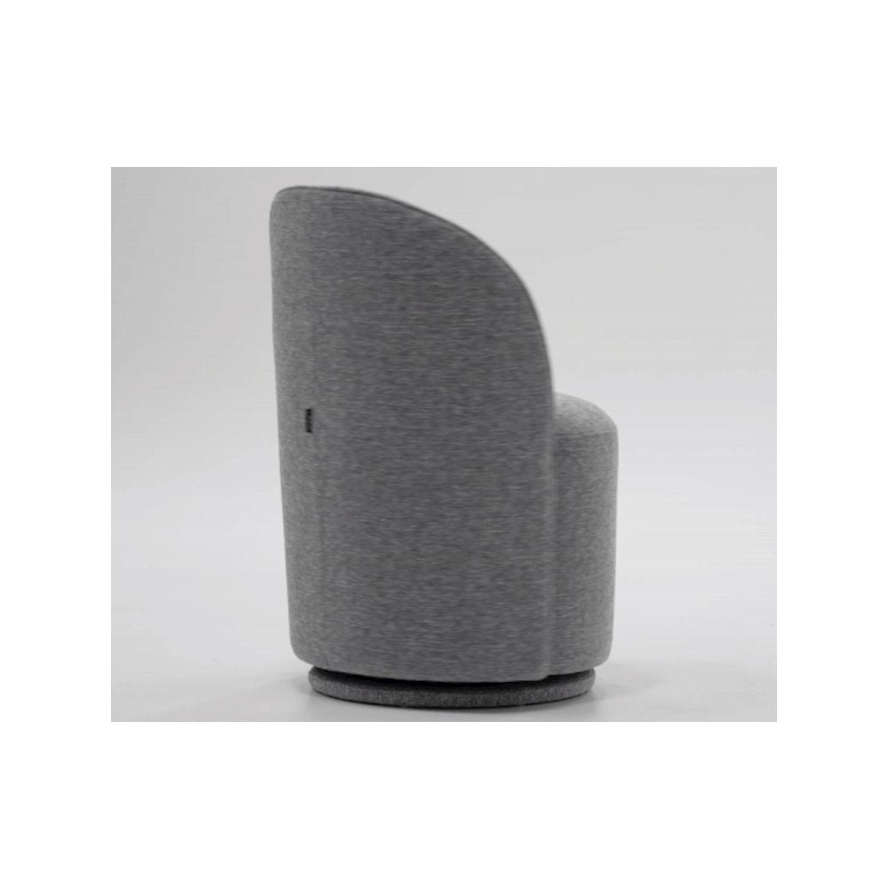 Correa - Modern Grey Fabric Swivel Dining Chair