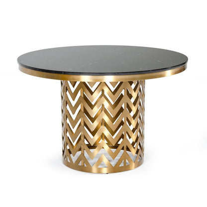 Modrest Kowal - Glam Black Marble Dining Table