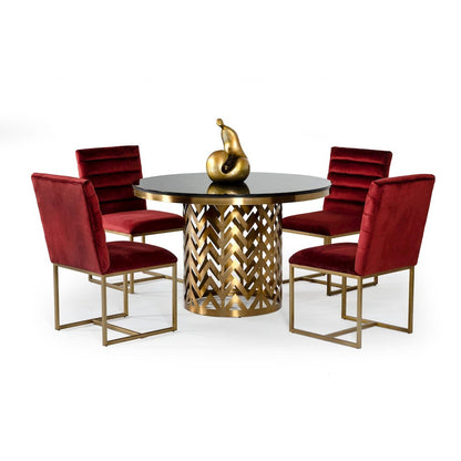 Modrest Kowal - Glam Black Marble Dining Table