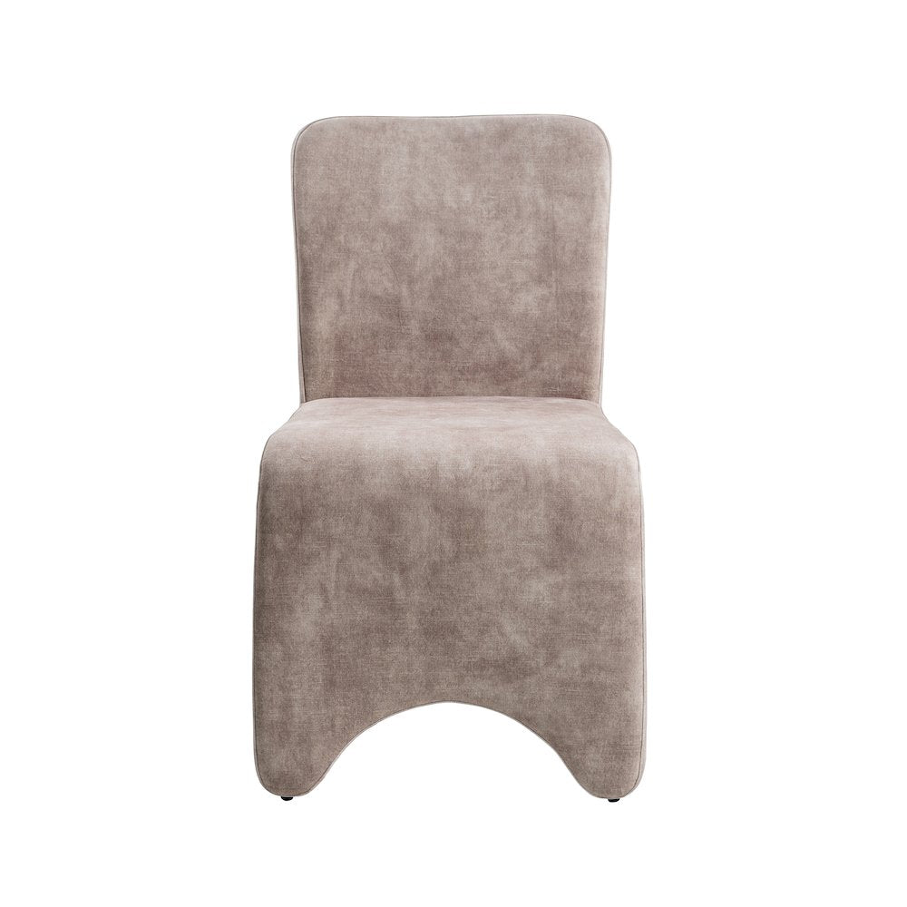 Modrest Ditka - Modern Beige Velvet Dining Chair (Set of 2)