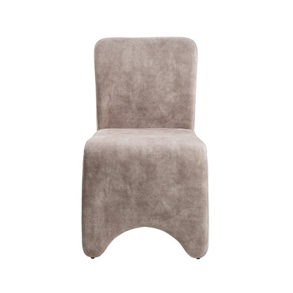 Modrest Ditka - Modern Beige Velvet Dining Chair (Set of 2)