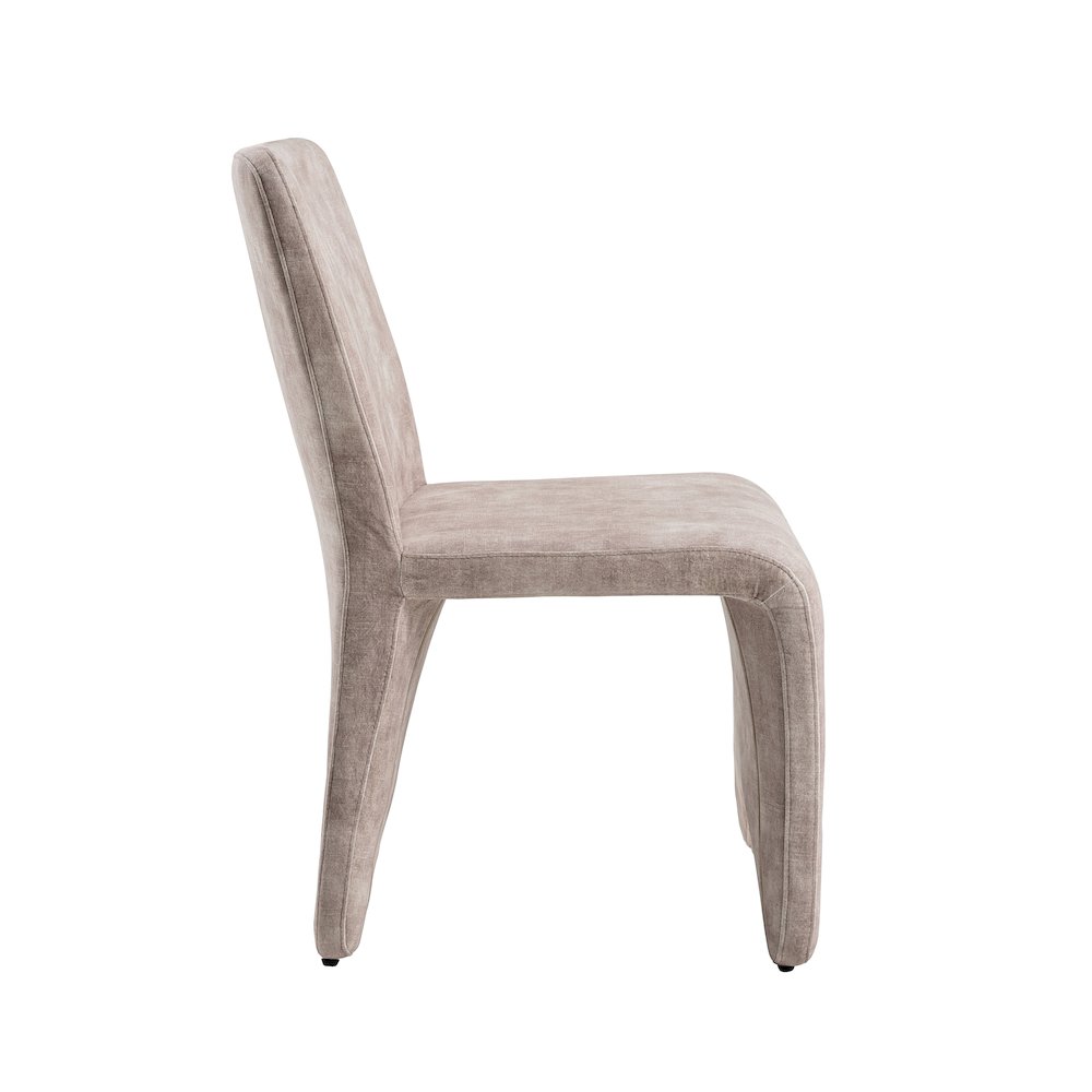 Modrest Ditka - Modern Beige Velvet Dining Chair (Set of 2)