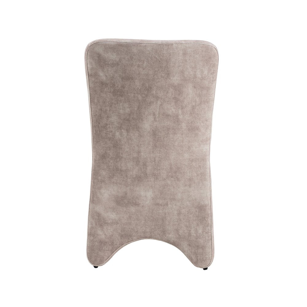 Modrest Ditka - Modern Beige Velvet Dining Chair (Set of 2)