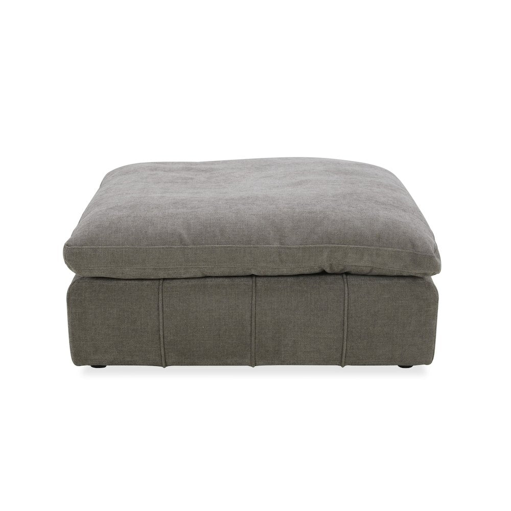 Divani Casa Vicki - Modern Grey Fabric Modular Sectional Sofa + Ottoman