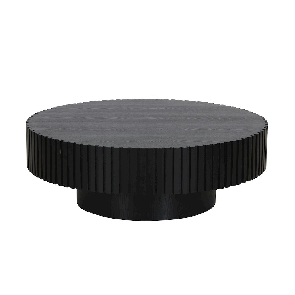 Modrest Pierre - Modern Black Ash Large Round Coffee Table