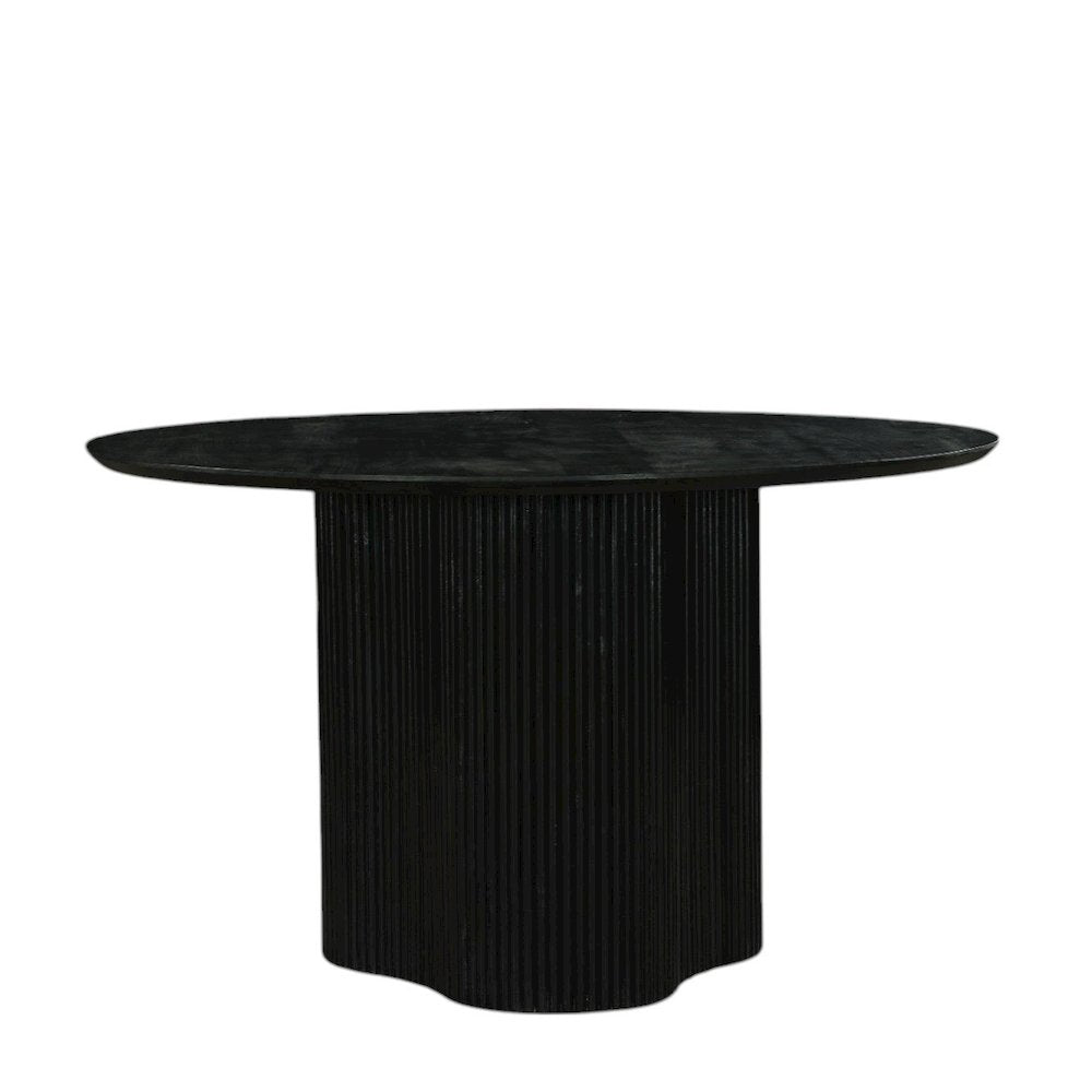 Modrest Myra - Modern Black Wood Round Dining Table
